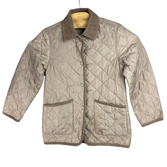 GAP Jackets & Blazers - Vintage Gap Jacket Women XS Beige Quilted Corduroy Collar Snap Buttons